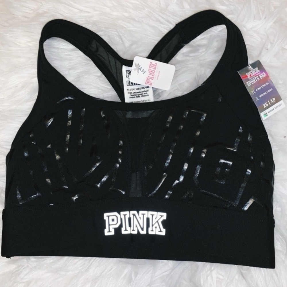 Victoria’s Secret PINK Black XS Sports Bra